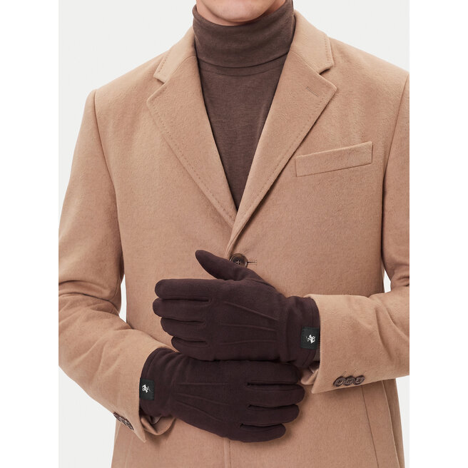Rękawiczki Beverly Hills Polo Club CWBEO-BHPC-M6-011-AW26 Brązowy - męskie