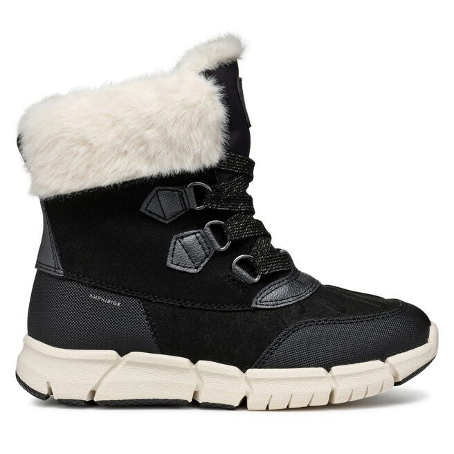 Śniegowce Geox J Flexyper Girl B Ab J46APA 0AU50 C9B1P M Czarny - dziewczęce