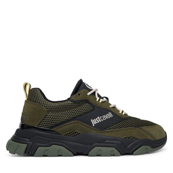 Sneakersy Just Cavalli 81QA3SH1 ZPC41 Khaki - męskie