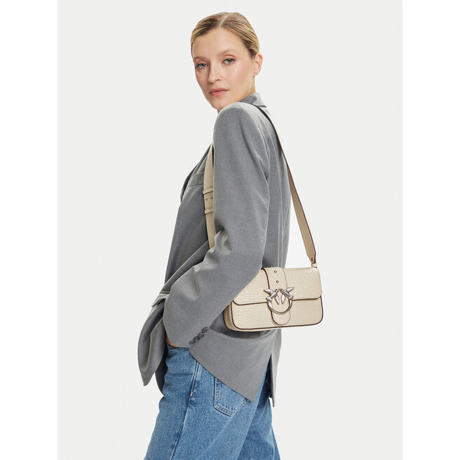 Torebka PINKO Love One Mini Slouchy Fl Al 25-26 PLTT 104340 A2JU Écru -