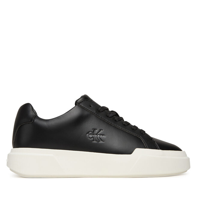 Sneakersy Calvin Klein Chunky Cupsole Laceup Lth Wn YW0YW01947 Czarny - kobiece