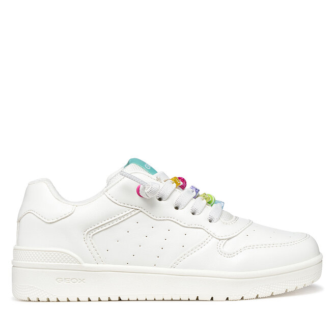 Sneakersy Geox J Washiba Girl J45HXD 000BC C0653 D Biały - dziewczęce