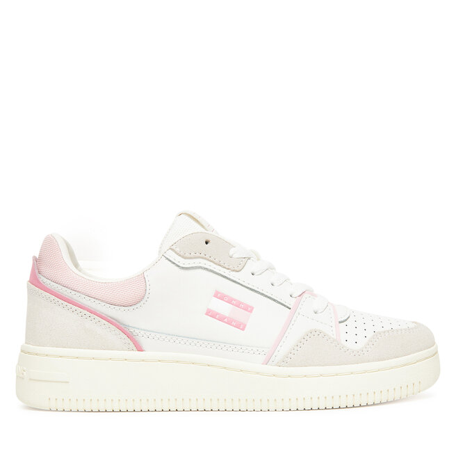 Sneakersy Tommy Jeans Tjw Retro Basket Sneaker EN0EN02818 Écru - kobiece