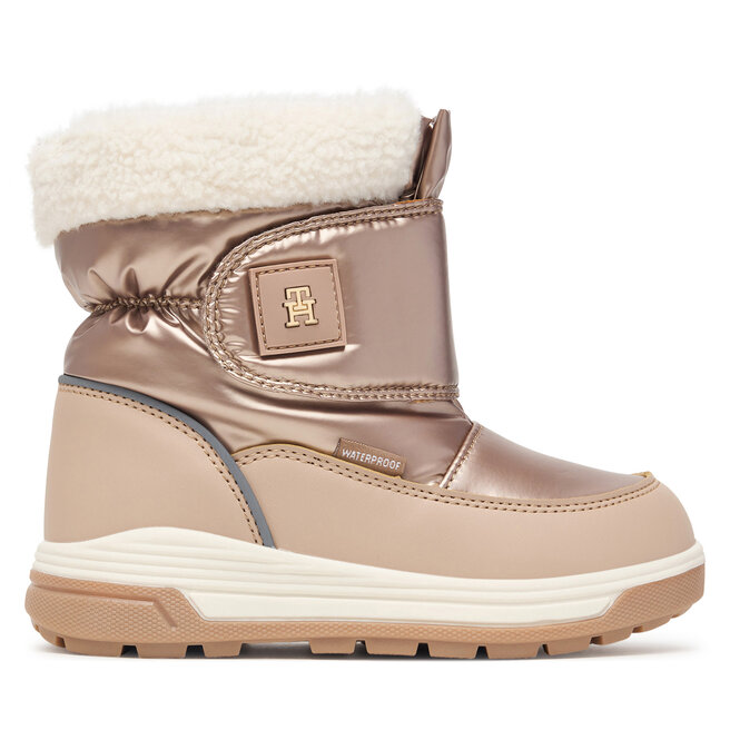 Śniegowce Tommy Hilfiger Mayla T1AD-35203-1474 M Beżowy - dziewczęce