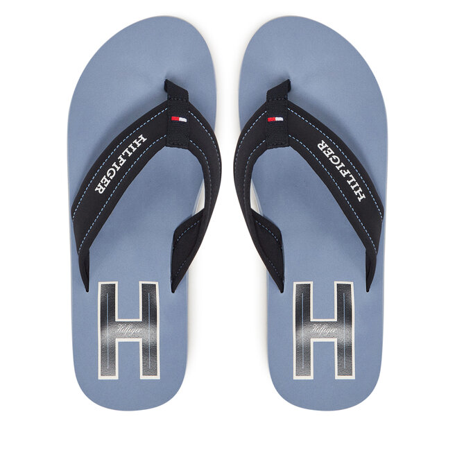 Japonki Tommy Hilfiger Hilfiger H Padded Beach Sandal FM0FM05536 Granatowy -