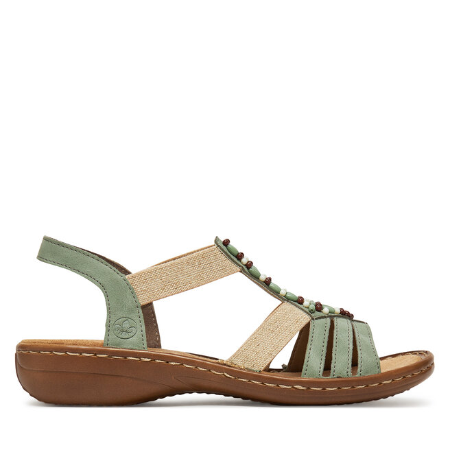 Sandały Rieker 60851-52 Zielony - kobiece