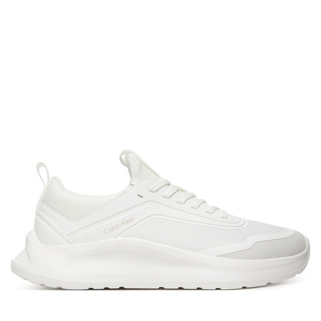 Sneakersy Calvin Klein Light Eva Run Sock Mesh HW0HW03023 Biały - kobiece