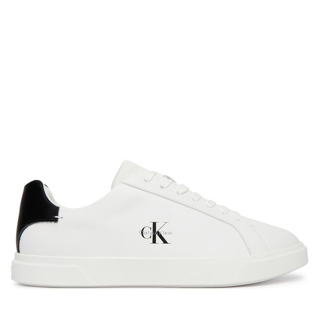 Sneakersy Calvin Klein Low Pro Cups Lth Ml HW0HW03146 Biały - kobiece