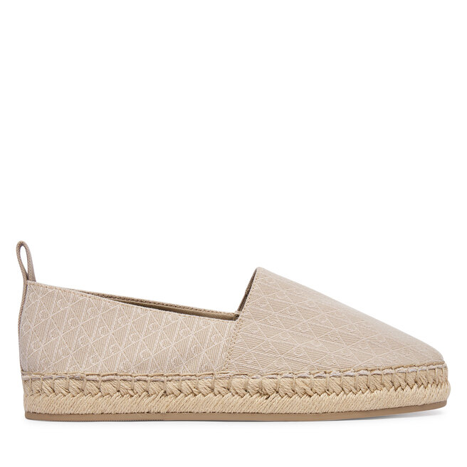 Espadryle Calvin Klein All Over CK HW0HW02933 Beżowy - kobiece