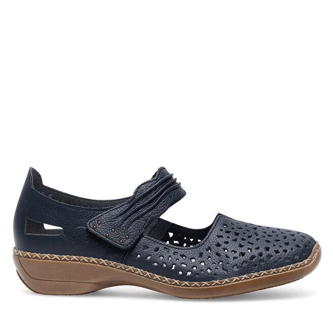 Półbuty Rieker 41399-14 Granatowy - kobiece