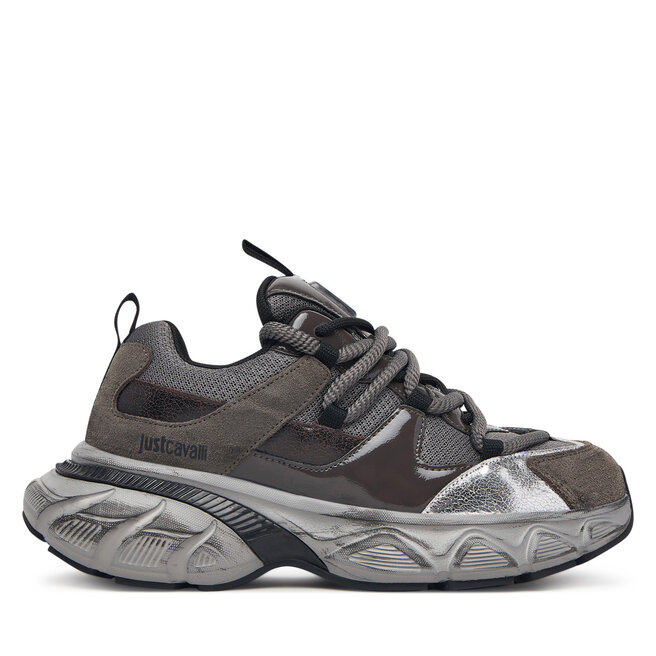 Sneakersy Just Cavalli 81RA3SC1 ZSF03 Szary - kobiece