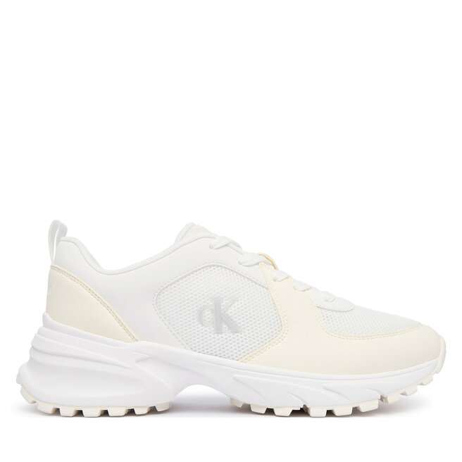 Sneakersy Calvin Klein Hike Runner Lace Up Su Mesh Wmn HW0HW03440 Biały - kobiece