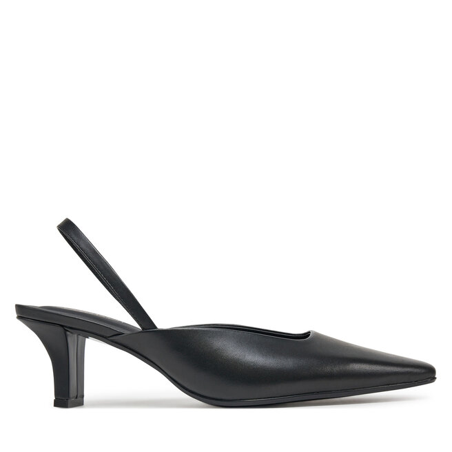 Czółenka Calvin Klein Heel Mule Pump 50 - Lth HW0HW02551 Czarny - kobiece
