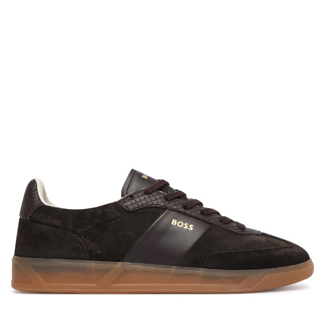 Sneakersy BOSS Brenta 50573842 Brązowy ciemny - kobiece