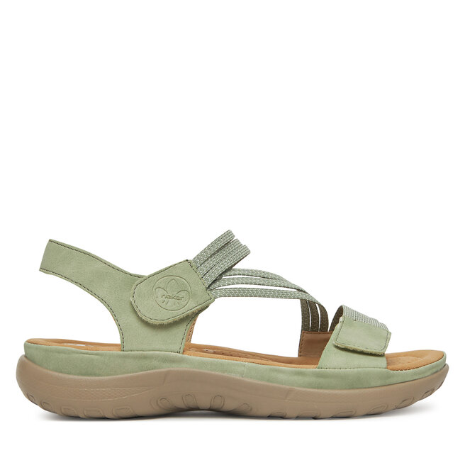 Sandały Rieker 64870-52 Zielony jasny - kobiece