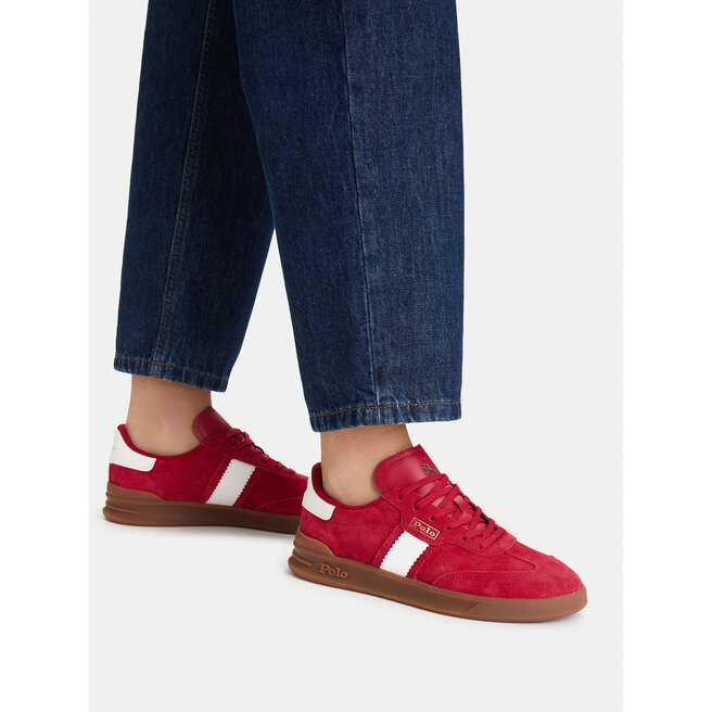 Sneakersy Polo Ralph Lauren 804956688013 Czerwony - kobiece