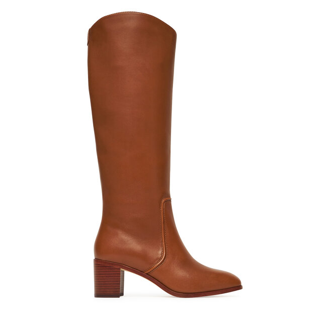 Kozaki LAUREN RALPH LAUREN Charly Bo Tal 802974388001 Brązowy - kobiece