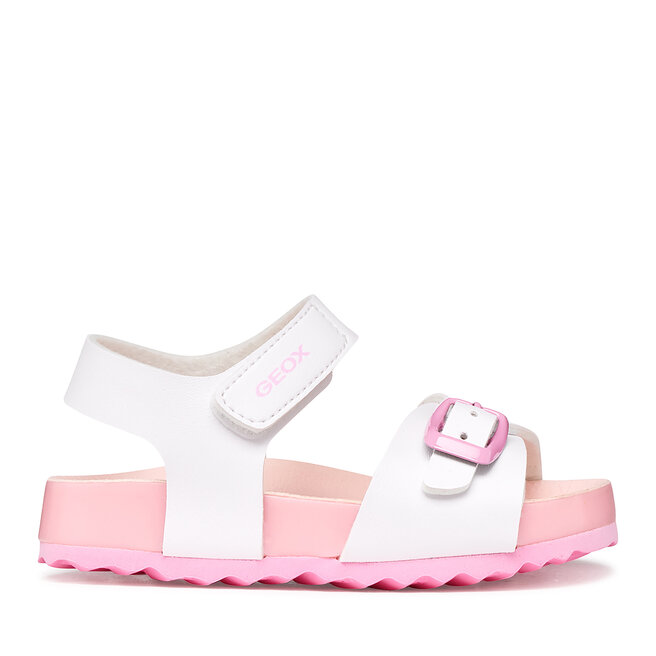 Sandały Geox B Sandal Chalki Girl B652RA 000BC C0406 S Biały - dziewczęce