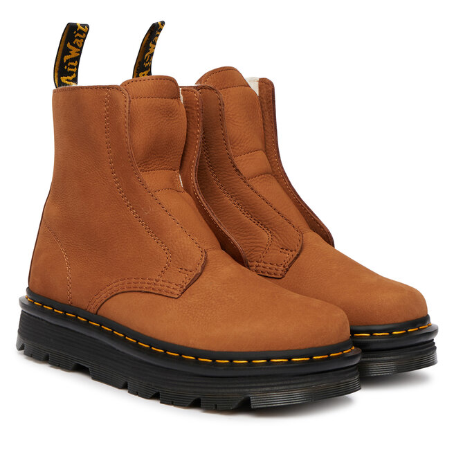 Botki Dr. Martens ZEBZAG LACELESS WARM LINED DM42019200 Brązowy - kobiece