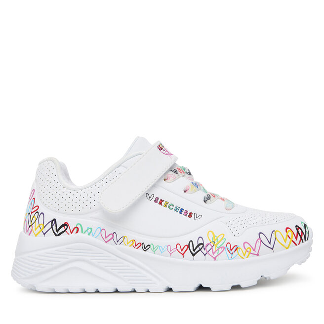Sneakersy Skechers Uno Lite 314091L WMLT Biały - dziewczęce