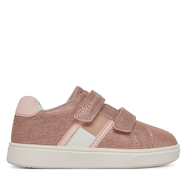 Sneakersy Tommy Hilfiger Flag Low Cut Velcro T1A9-34232-0745302 M Różowy - dziewczęce
