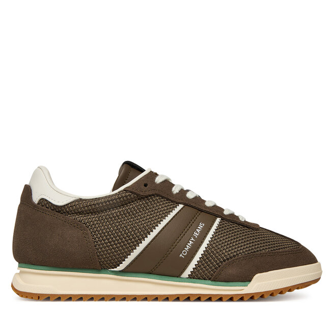 Sneakersy Tommy Jeans Tjw Low Profile Runner EN0EN02862 Brązowy - kobiece