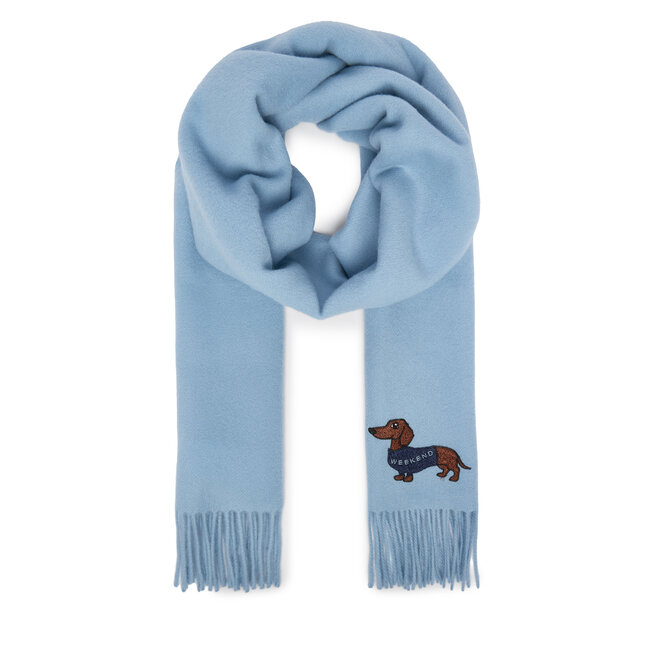 Szalik Weekend Max Mara Fascia 2615541034 Błękitny -