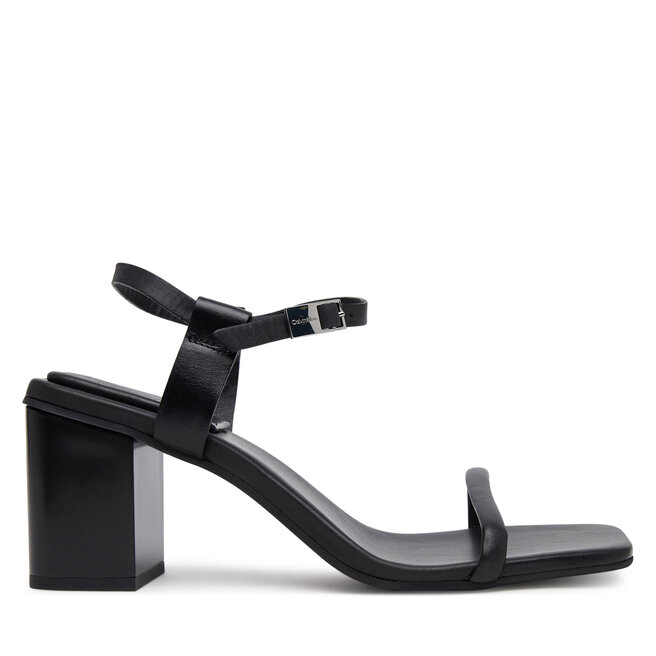 Sandały Calvin Klein Block Heel Sandal 75 Lth HW0HW02650 Czarny - kobiece