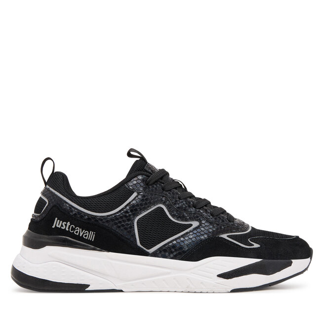 Sneakersy Just Cavalli Fondo Nevada Dis 2 79QA3SD1 ZSD37 Czarny - męskie