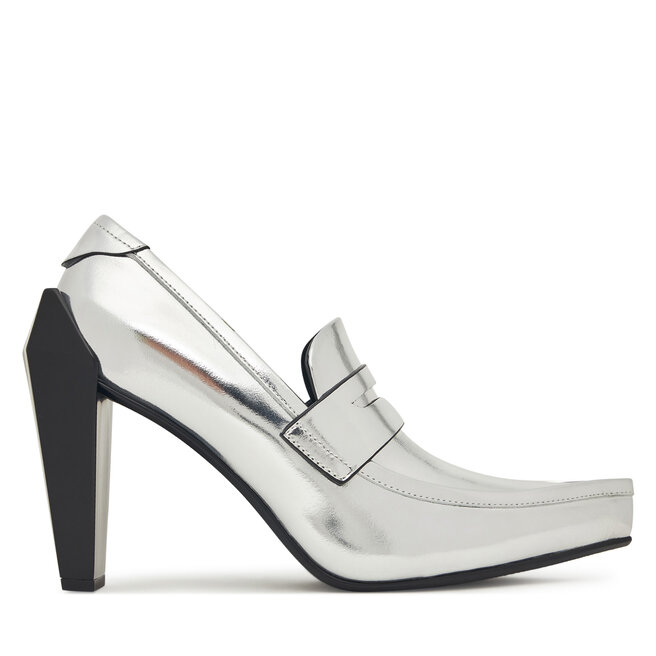 Półbuty United Nude Gem Loafer Hi 1095514116 Srebrny - kobiece