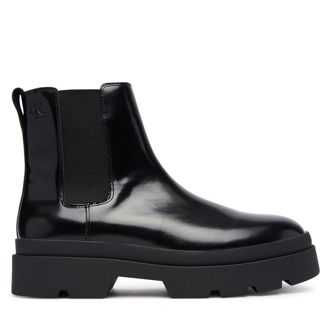 Sztyblety Calvin Klein Lugged Chelsea Boot Matt Lth HM0HM02445 Czarny - męskie