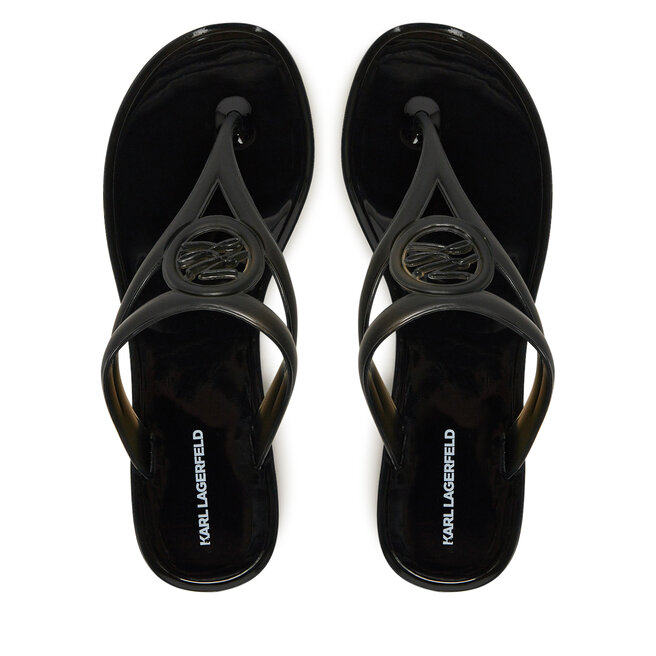 Japonki KARL LAGERFELD Jelly Thong KL80007A Czarny -