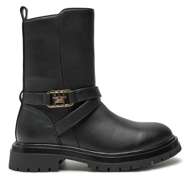 Botki Tommy Hilfiger T3A5-33574-1351 M Czarny - dziewczęce