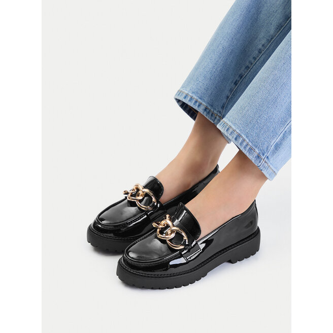 Loafersy DeeZee WS5621-18 Czarny - kobiece