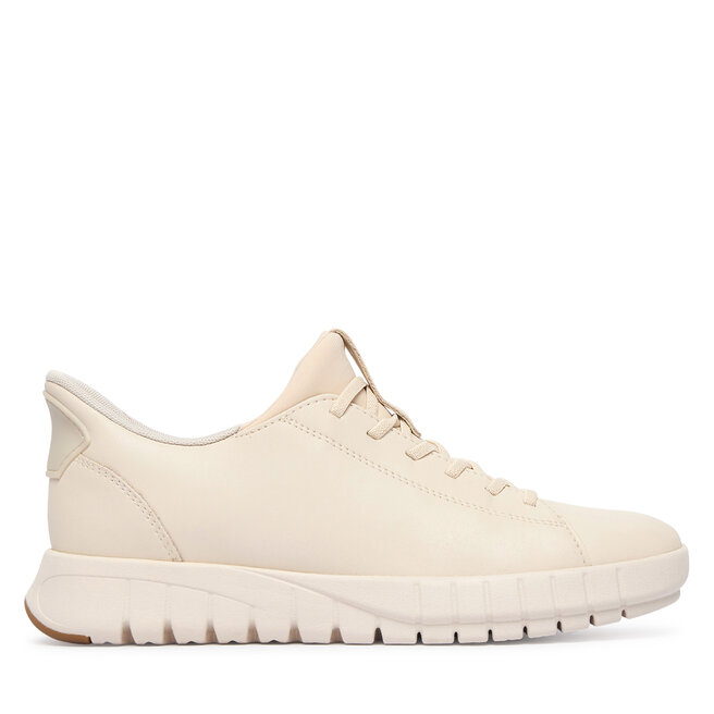 Sneakersy Geox D Flextride Plus D657SC 0009B C1122 Kremowy - kobiece