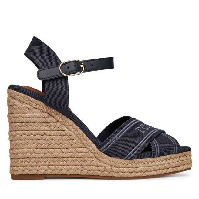 Espadryle Tommy Hilfiger Tommy Hilfiger Espad High Wedge FW0FW08668 Granatowy - kobiece