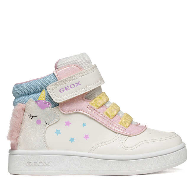 Sneakersy Geox B Eclyper Girl B665MB 0BCQ6 C0406 S Biały - dziewczęce