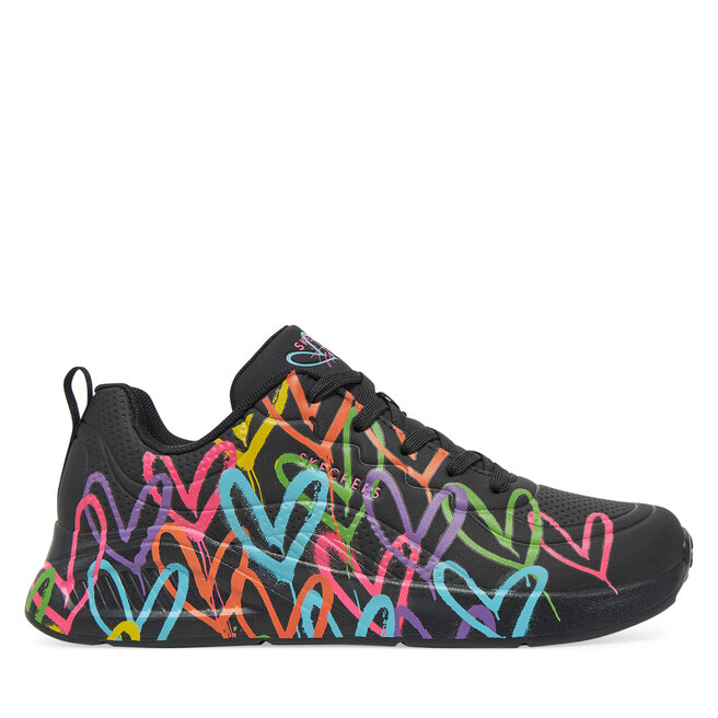 Sneakersy Skechers Uno Lite - Heat of Lights 177977/BKMT Czarny - kobiece
