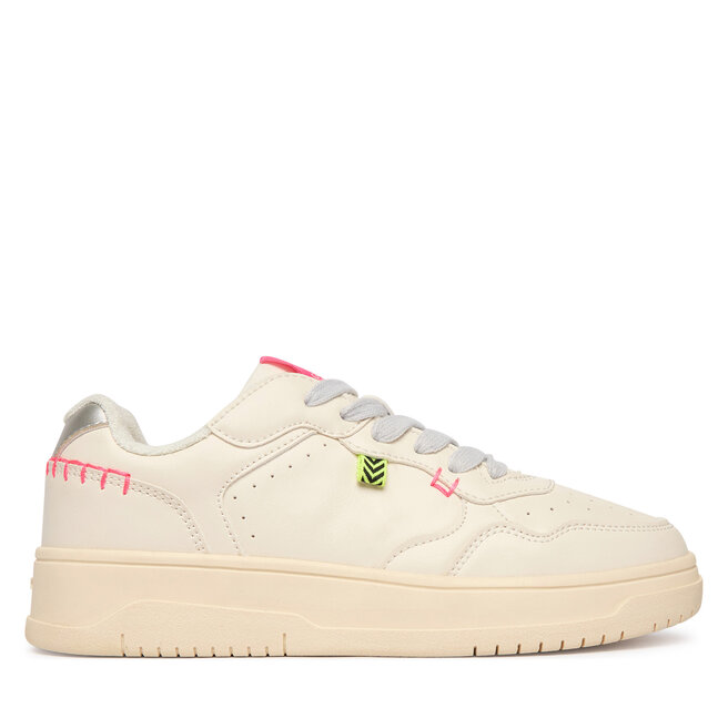 Sneakersy Geox J Lestrella Girl J56NLC 000BC C1M1W D Écru - dziewczęce