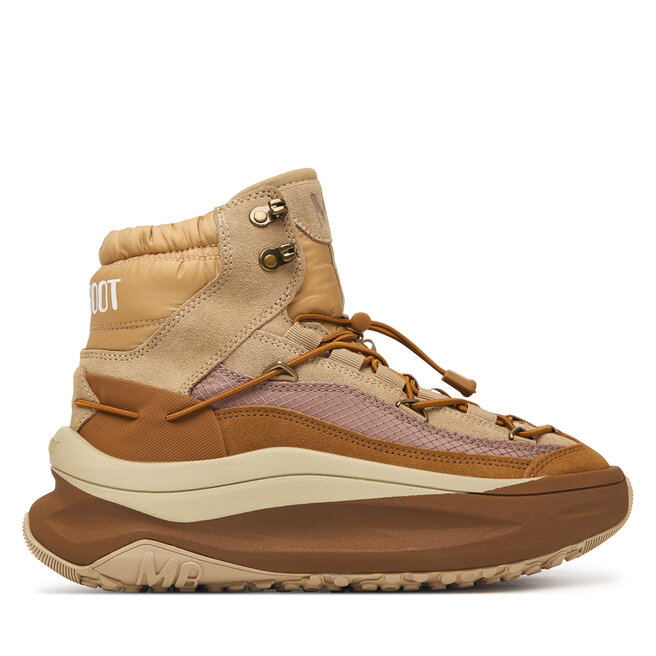 Śniegowce Moon Boot Moon 247 Xlace Mid 80D2490030 S Brązowy - dziewczęce