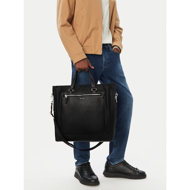 Torebka Calvin Klein Ssnl Raised Logo Tote LV04D3502G Czarny -