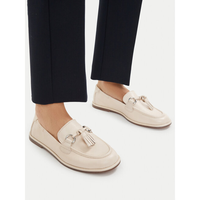 Loafersy Tamaris 1-24231-46 Kremowy - kobiece