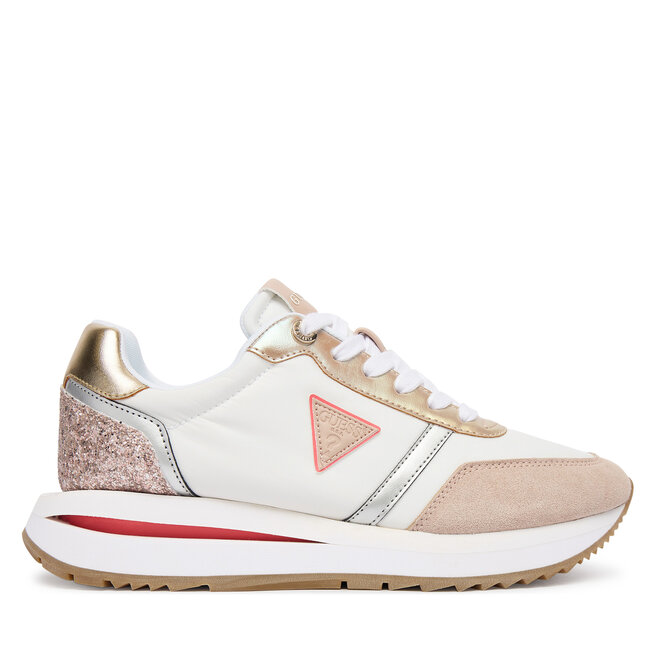 Sneakersy Guess FLPEAG FAB12 Écru - kobiece