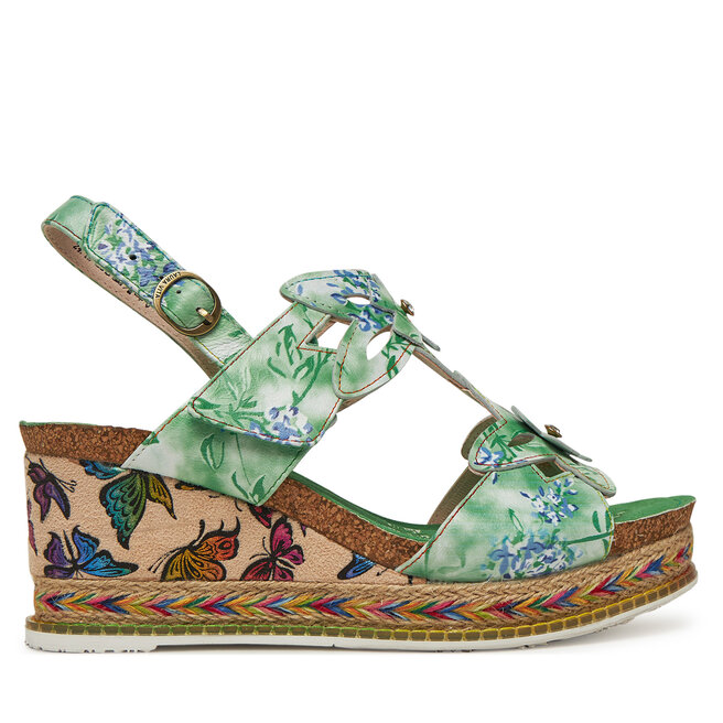 Espadryle Laura Vita Hacdeo 21 Zielony - kobiece