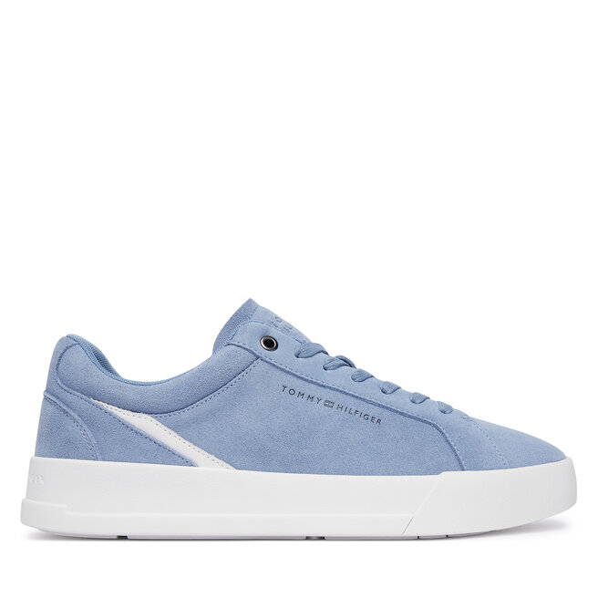 Sneakersy Tommy Hilfiger Th Court Premium Suede FM0FM05880 Niebieski - męskie