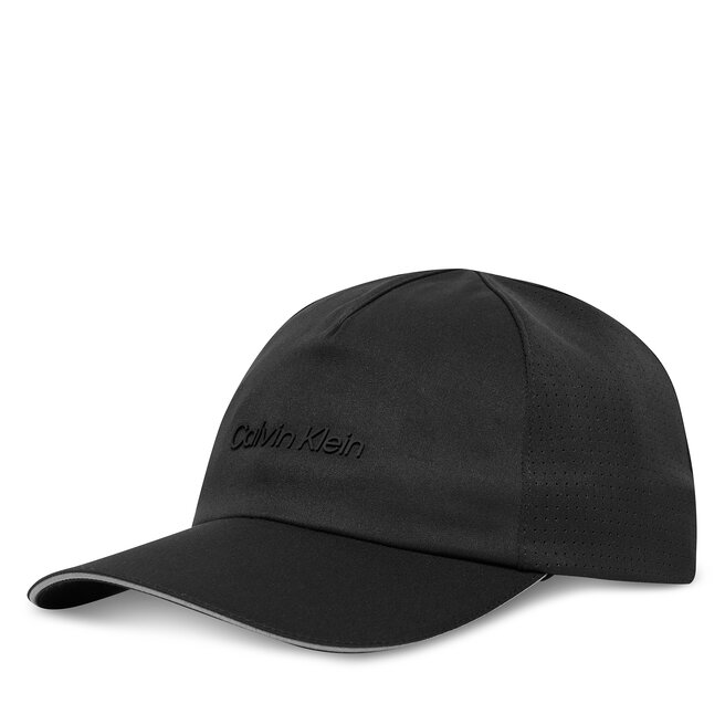 Czapka z daszkiem Calvin Klein Micro Twill W Silicone Trucker LV04D5079G Czarny -