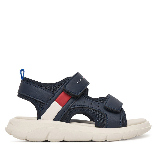 Sandały Tommy Hilfiger Velcro Sandal T1B2-34386-1591 Granatowy - chłopięce