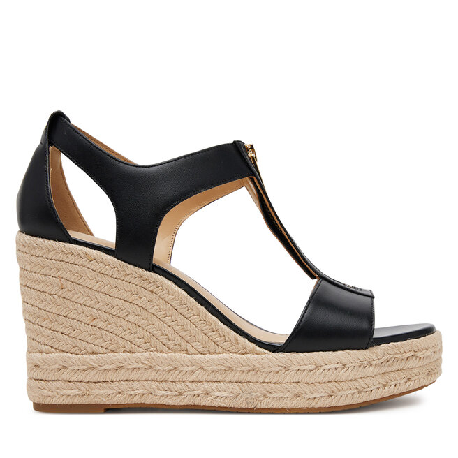 Espadryle MICHAEL Michael Kors Barkley Leather 40R4BRMS1L Czarny - kobiece
