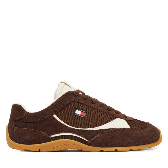 Sneakersy Tommy Jeans Archive '97 Lite Sued EN0EN02997 Brązowy - kobiece