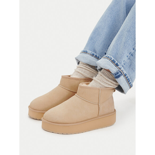 Śniegowce EMU Australia Stinger Micro Flatform 2.0 W13296 Beżowy - kobiece